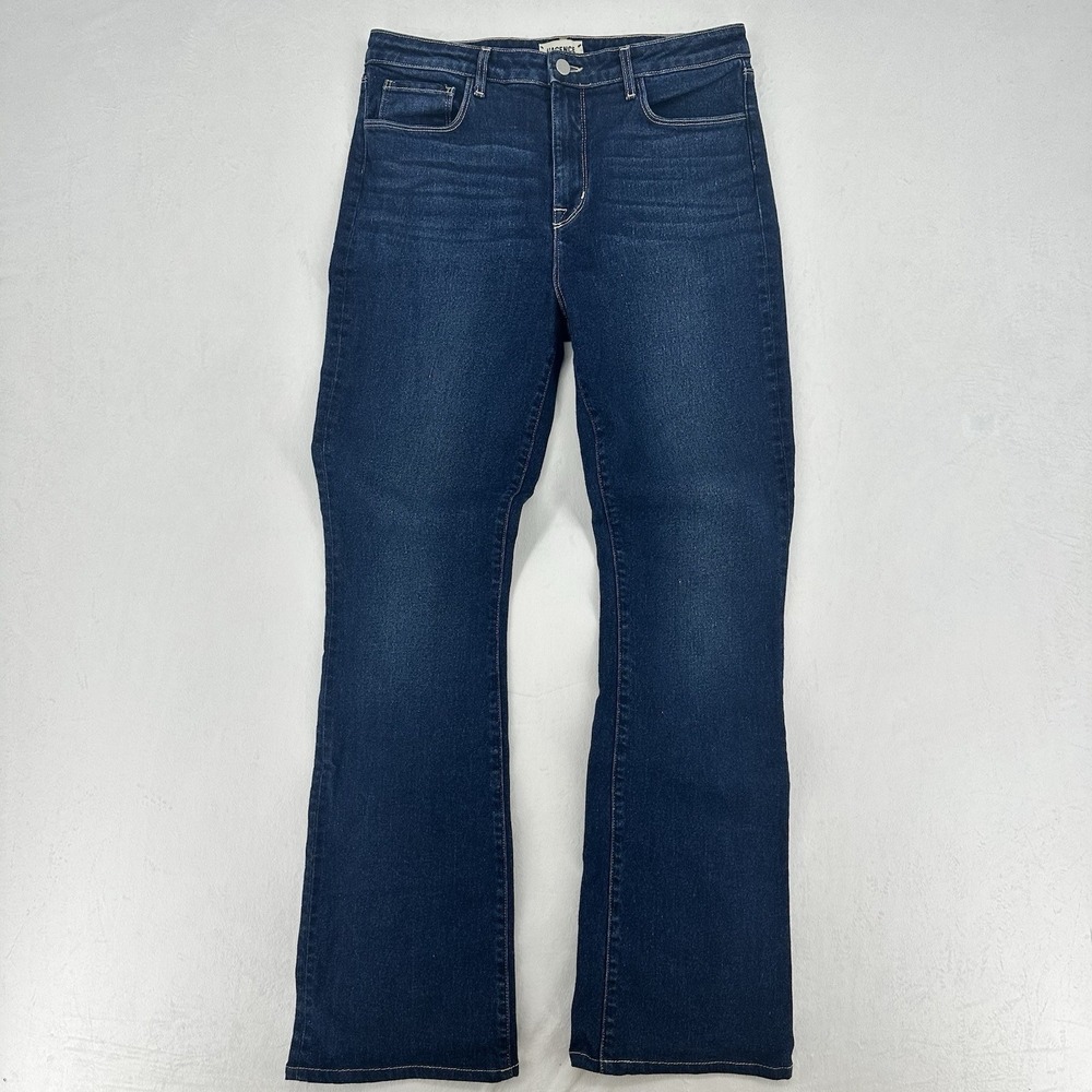 L'AGENCE Ruth High Rise Straight Gardenia Jeans Womens Size 31 Dark Wash Stretch